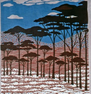 Textile, Countryside Mural, 1975